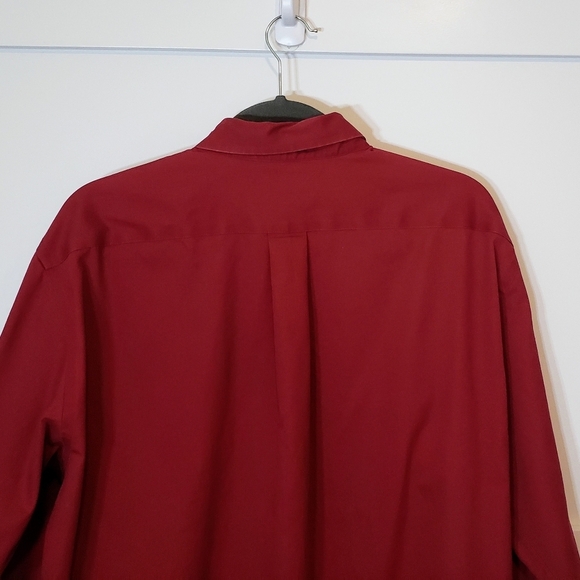 L.L Bean Size Large Tall Button Down Long Sleeve Shirt Cranberry Red Co… - Picture 9 of 12